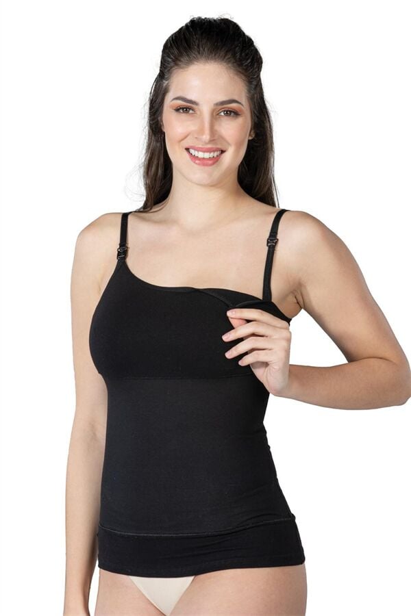 Arias Closet Siyah MI Emay 1402 Modal Cotton Emzirme Atlet Korse